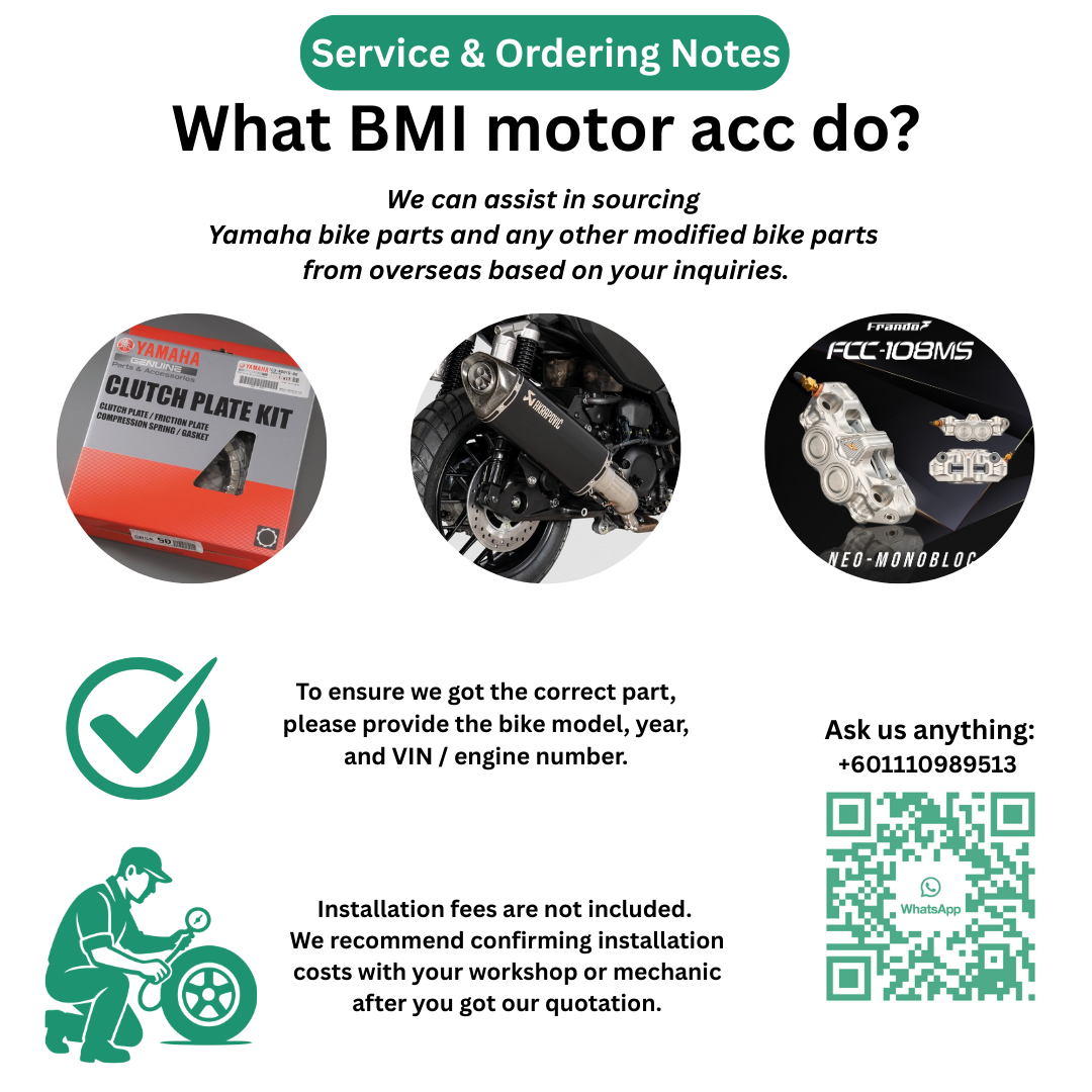 BMI motor acc service&ordering notice